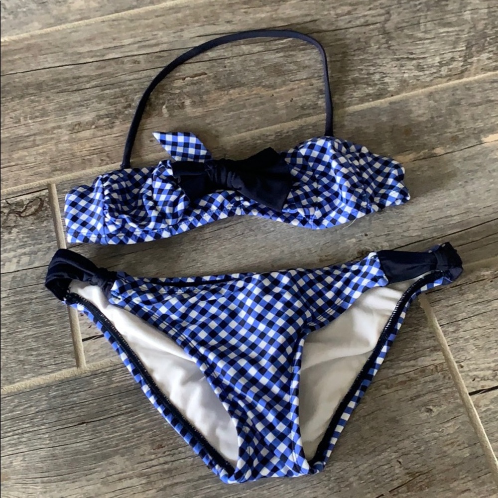 VM Swim Gingham Blue & Black Bikini